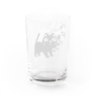 イラスト MONYAAT のバックプリント ネコのろっぽはドキドキ Water Glass :back