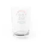 タバタ画房の黒柴親子のいる生活　レトロ Water Glass :back