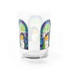 アルバトロスデザインの聖パロット教会・ズグロシロハラ Water Glass :back