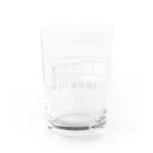 新商品PTオリジナルショップの熊ノ平駅駅舎（モノクロ） Water Glass :back