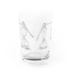 無名昆虫の夫婦し文（めおとしぶみ）withゆりかご Water Glass :back