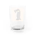 モユズの歯磨きペンギン　コップ　ピンク Water Glass :back