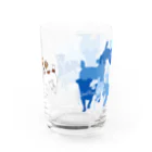 ケパ家のジャックのカモフラグラス(青) グラス反対面