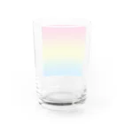 ぽぬぞぬのグラデーション　プライドフラッグ　パンセクシュアル Water Glass :back