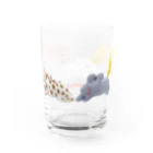 むにゅの飛び交いぴょ〜んちゃんズ Water Glass :back