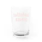 Basketball DinerのBasketball Diner ロゴタイプ赤 Water Glass :back