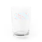 ラペルデラヒーバのマスラオロゴ 赤×水色 Water Glass :back