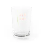 prism cityの花標本 サーモンピンクのチューリップ Water Glass :back