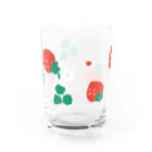 nicottoにこりのいちごのコップ Water Glass :back