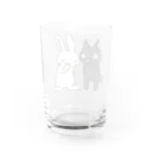 シシシFRIENDSのシシシうさぎ&シシシくろねこ Water Glass :back