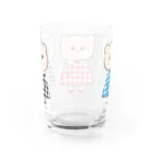 ぴんころのギンガムチェッくま Water Glass :back