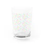 pino子 shopの集まれ！虚無くま！(あっちこっち総柄/シルエット) Water Glass :back