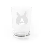 シシシFRIENDSのくろまめ face Water Glass :back