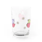 まゆげぐまの苺と春キツネ Water Glass :back