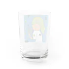 happiness🌼のすまし顔な2人 Water Glass :back