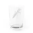 虚宵月　花火駅前店のモノクロ　ハラビロカマキリ Water Glass :back