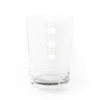 シシシFRIENDSのシシシうさぎ　顔３つ Water Glass :back