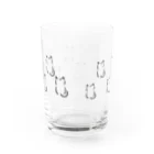 墨ねこさんしょっぷの墨ねこさん沢山ver Water Glass :back