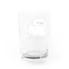 ペキニーズとかわんことか。の我が道を行くペキニーズ（白） Water Glass :back