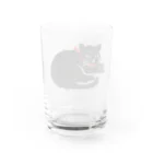 ^‥^ｼｬﾑの赤いリボンのクロネコ Water Glass :back