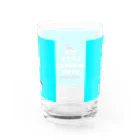 russibooのnocatnolife_blue（猫好きの方向け） Water Glass :back