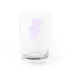 テディベアの紫くま Water Glass :back