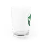 Kinkadesign うみのいきものカワイイShopのホホジロザメ_Cafeステッカーデザイン Water Glass :back