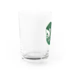 Kinkadesign うみのいきものカワイイShopのシャチGreen_Cafeステッカーデザイン Water Glass :back