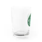 Kinkadesign うみのいきものカワイイShopのハンドウイルカ_Cafeステッカーデザイン Water Glass :back