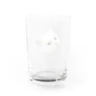 ゆれる銀の白猫の恋ちゃん Water Glass :back