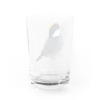 harupink🌸ペット似顔絵illustの文鳥の王様 Water Glass :back