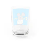 kaniko25のチェック柄好きのねずみくん Water Glass :back