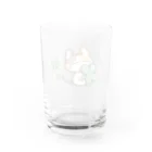 ねこ猫屋さんの三毛猫さんとクローバー Water Glass :back