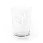 ねこ猫屋さんのキジトラ猫さんとクローバー Water Glass :back