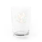 ねこ猫屋さんの茶トラ猫さんとクローバー Water Glass :back