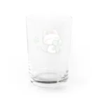 ねこ猫屋さんの白猫さんとクローバー Water Glass :back