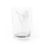 湘南の彫金屋 RuneSorceryの【Hi,mighty me】イディスの羽 タトゥーデザイン 黒プリント Water Glass :back