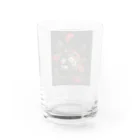 ryo yamaの絵画　花と時計を持つ静物 Water Glass :back