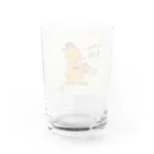 煎餅師匠商店の落花生くんラッパを吹く Water Glass :back