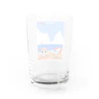 【喝っ！パどきあ。】SUZURI店舗のとりあえずビーチ Water Glass :back