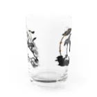 イルカのTシャツ屋さん🐬の風ペン雷ペンギンちゃん Water Glass :back