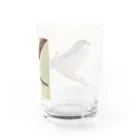神塚ときお@オフィシャルショップ(SUZURI)の神塚ときお　鳥イラストコレクション　エナガ Water Glass :back
