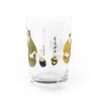 サヤマネコ suzuri店の猫の宴　笑っちゃってもうダメ☆ Water Glass :back