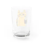 mapechiのトラネコしまお、milk最高 Water Glass :back