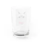 ねこの森でお散歩のリボンをつけたシャムミックス Water Glass :back