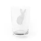 モフモフ動物ストアの凛々うさぎ Water Glass :back