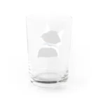 クロミケハチワレのハチワレ猫さんの後ろ頭 Water Glass :back