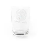 モリチエコの初めての味　ソーダアイス　Mouth of truth 真実の口 Water Glass :back