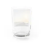 水彩屋のSunset Water Glass :back