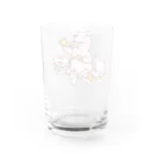 ichomaeのピザを食べるブタ（カラー） Water Glass :back